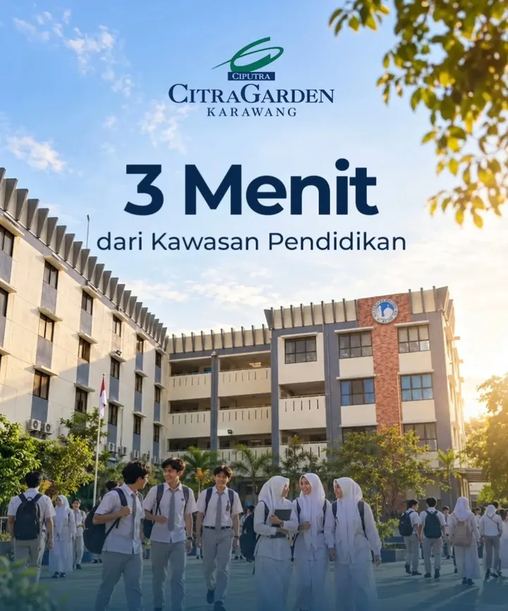 Ilustrasi pengembang: 3 menit dari kawasan pendidikan